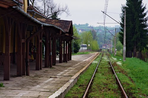 The train station in Rabka (there is only a barrier in the other direction)